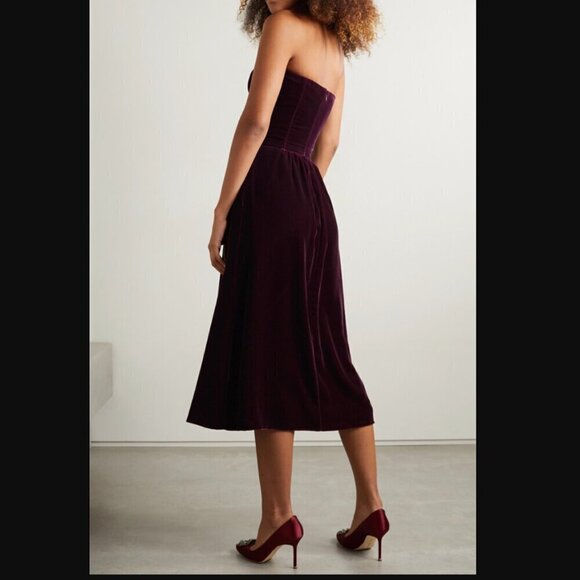 Ralph Lauren Purple Label Blended Silk Jair Velvet Cocktail Dress - Picture 4 of 16